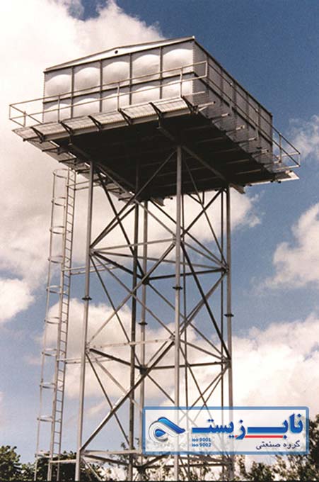 سازنده مخزن آب فلزی قابل نصب در ارتفاع