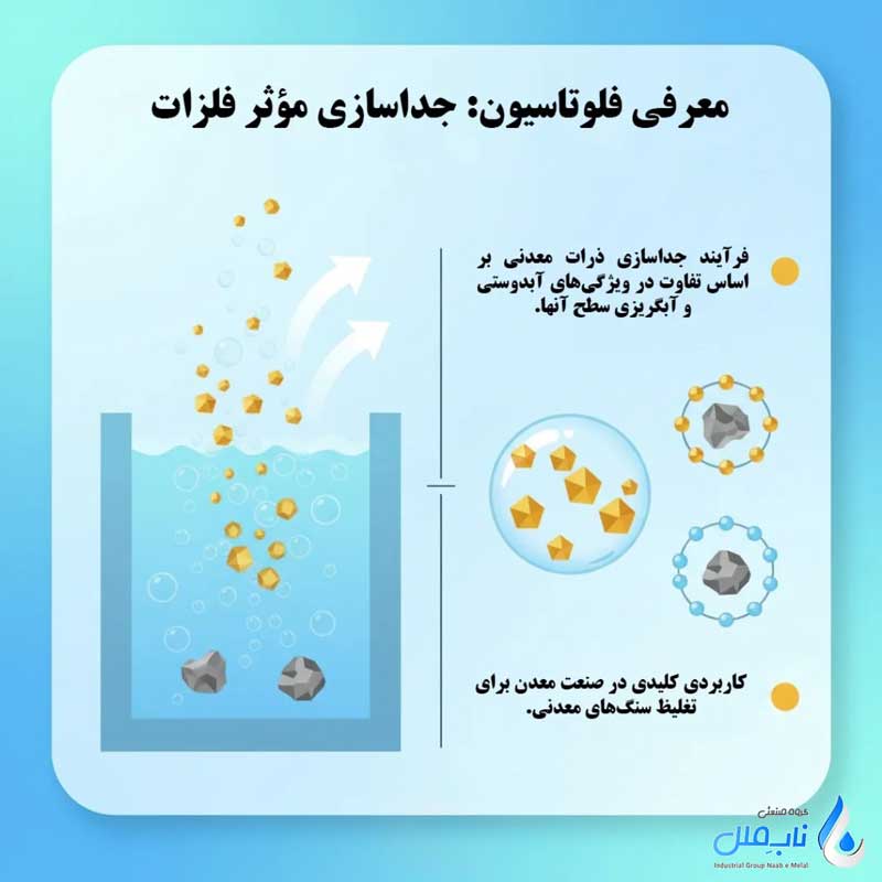 مراحل فرآیند فلوتاسیون در استخراج فلزات گرانبها