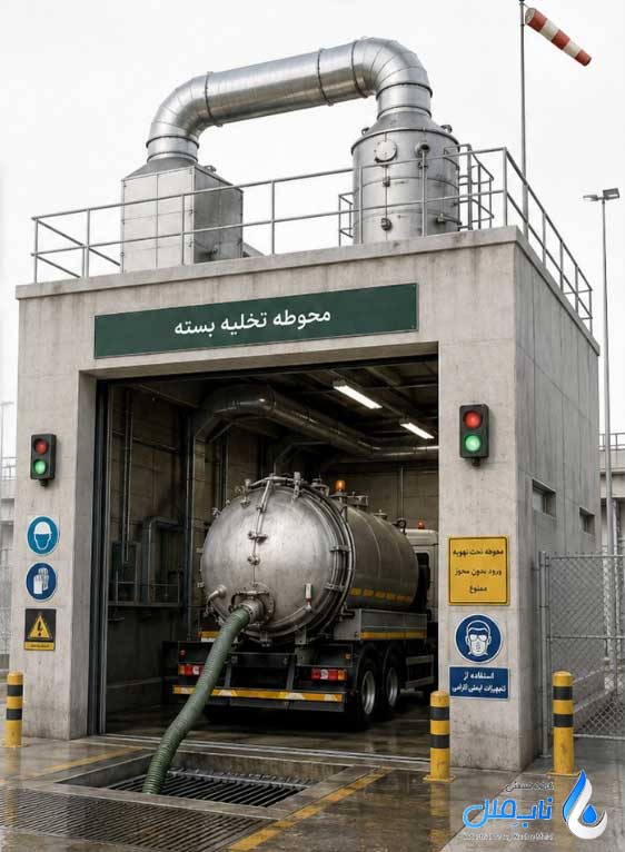 کنترل بو و ایمنی در ایستگاه دریافت سپتاژ